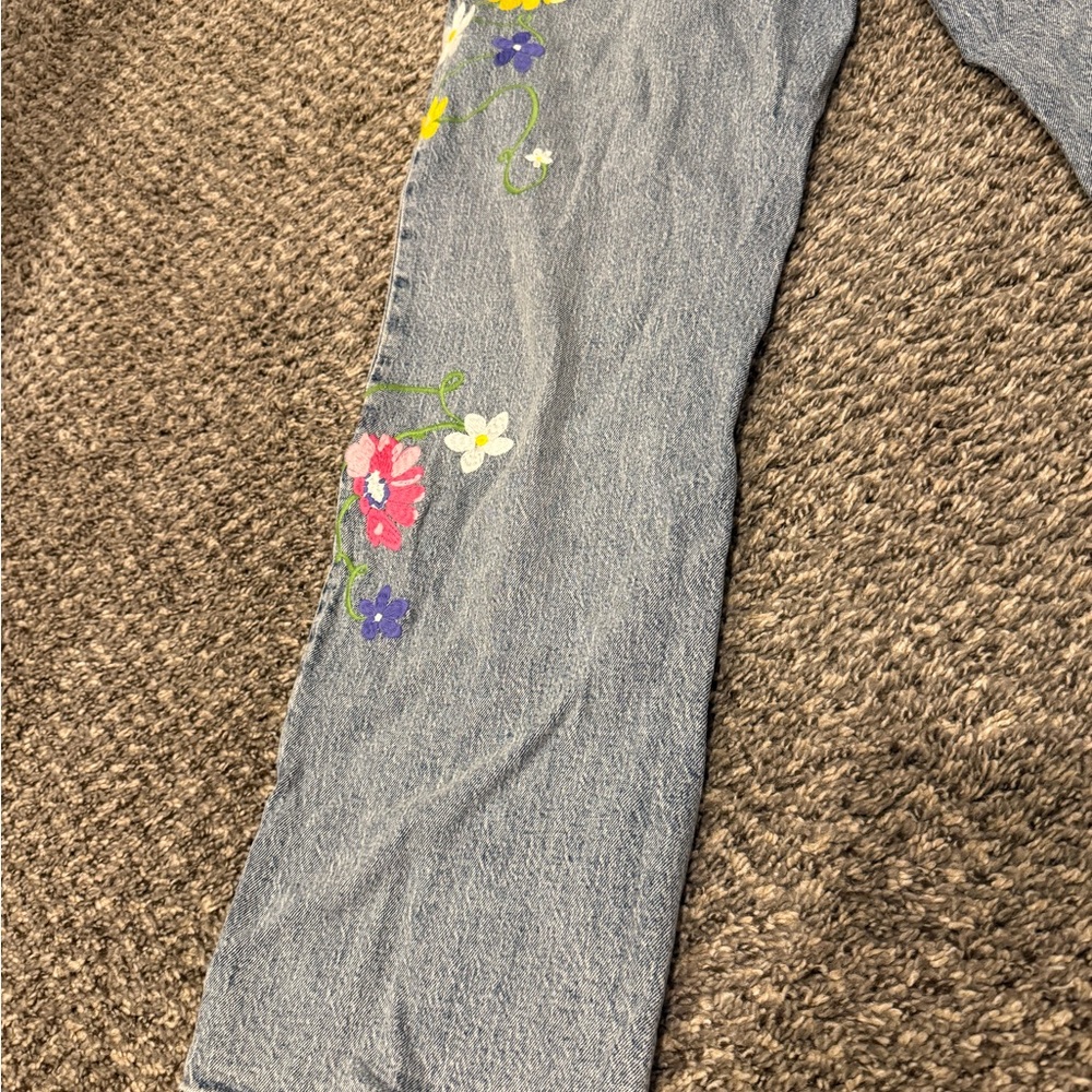 Kate Spade Multicolor Floral Straight Leg Jeans - Picture 2 of 5